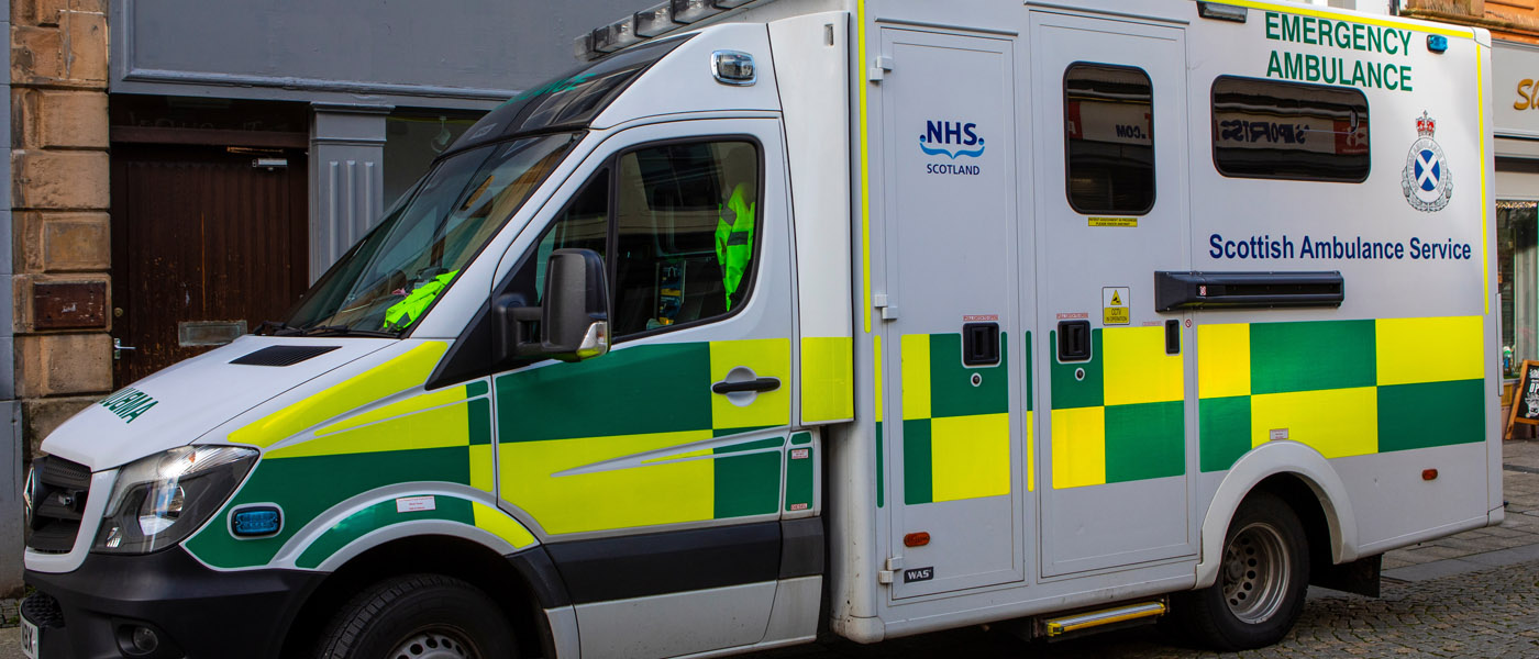A Scottish ambulance
