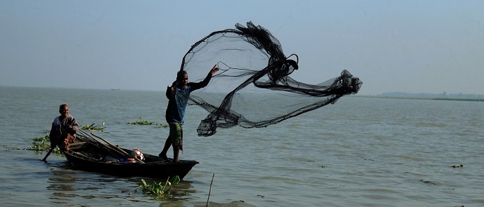 Photo of a fishing boat in Bangladesh